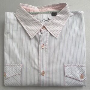 Arnold Zimberg pinstriped button down shirt